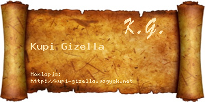 Kupi Gizella névjegykártya